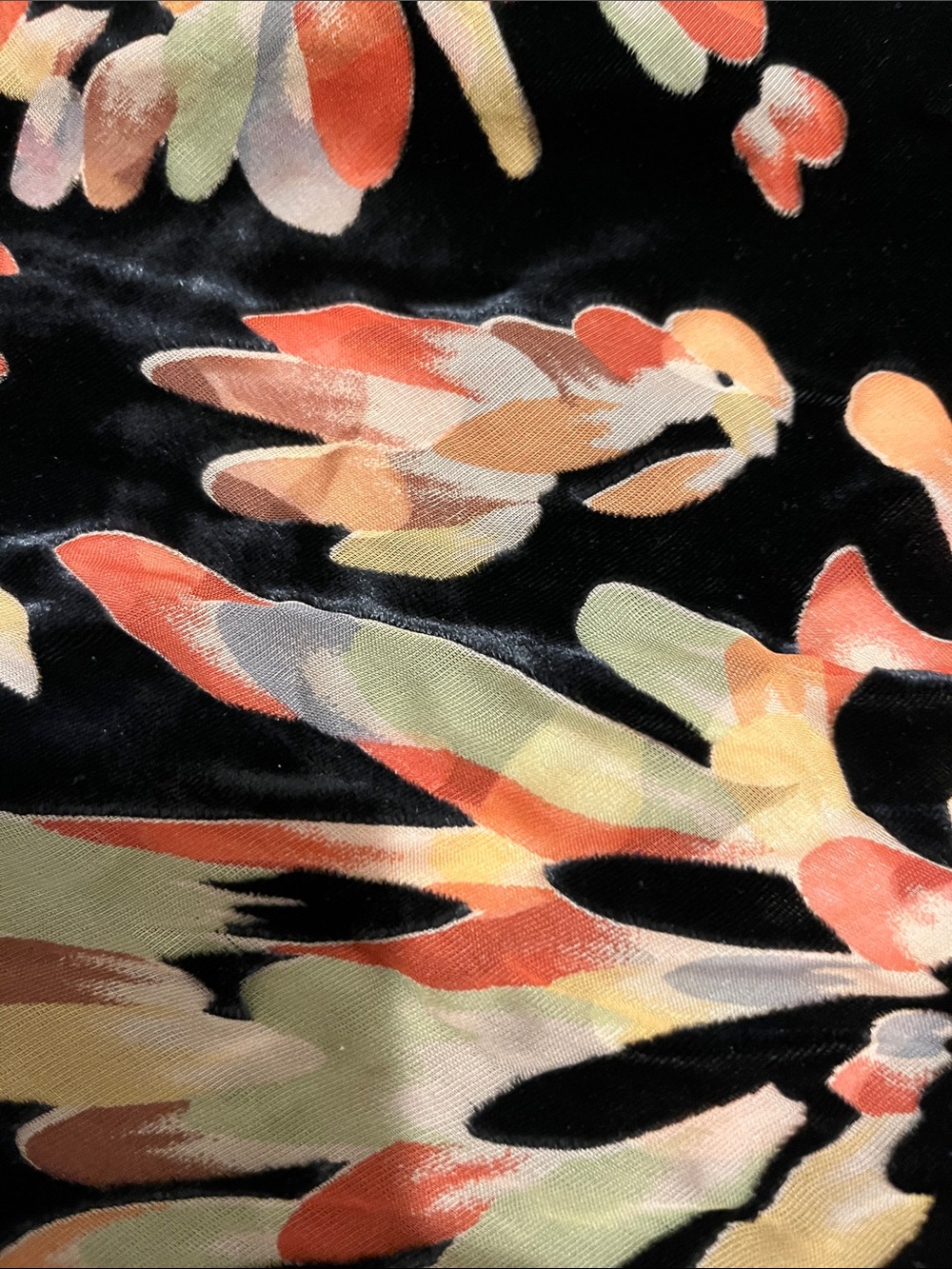 Rat & Boa Black Floral Mini Dress with Orange and Cream Accents - Picture 9 of 9